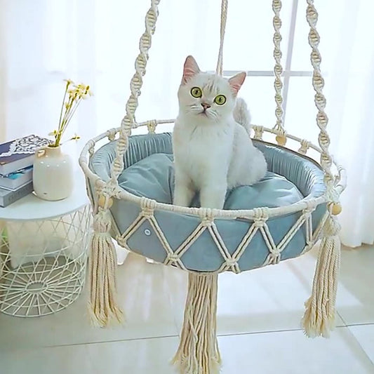 Katten Hangmand Touw | Comfortabele Katoenen Schommel