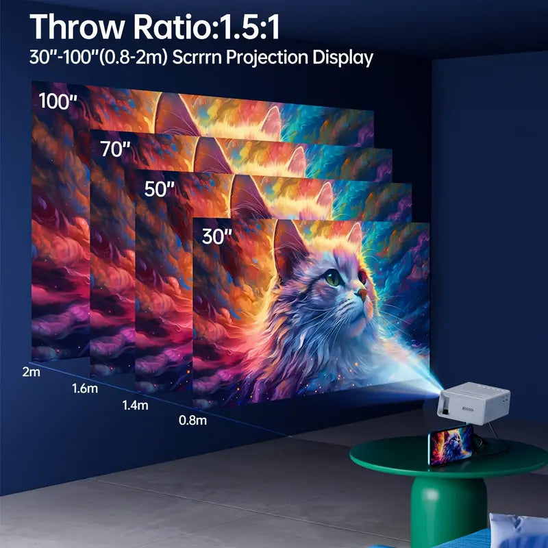 mini thuisbioscoop projector - USB & smartphone compatibel